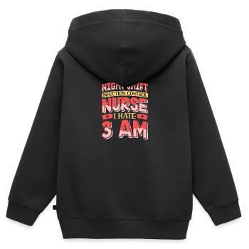Caregiver Infection Control - Kids Premium Organic Zip-up Hoodie - black - Back - AI Model Kid Male (0cm)