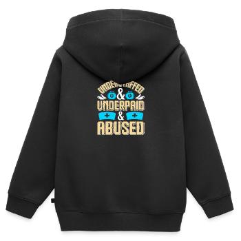 Caregiver Infection Control - Kids Premium Organic Zip-up Hoodie - black - Back - AI Model Kid Male (0cm)