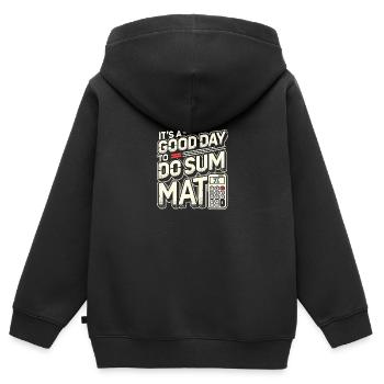 Es ist ein guter Tag, um Summenmathematik zu - Kinder Premium Organic Zip Hoodie - Schwarz - Hinten - AI Model Kid Male (0cm)