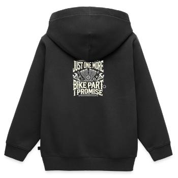 Nur noch ein Fahrrad Teil I Versprechen - Kinder Premium Organic Zip Hoodie - Schwarz - Hinten - AI Model Kid Male (0cm)