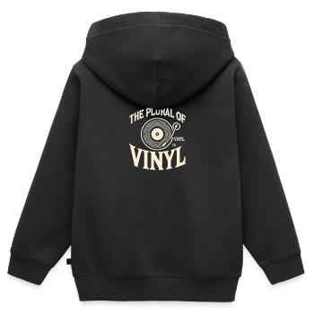 Der Plural von Vinyl ist Vinyl - Kinder Premium Organic Zip Hoodie - Schwarz - Hinten - AI Model Kid Male (0cm)