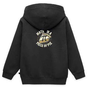 Mathe ist ein Stück vom Kuchen - Kinder Premium Organic Zip Hoodie - Schwarz - Hinten - AI Model Kid Male (0cm)
