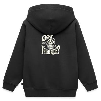 Haben Sie gebratenen Reis? - Kinder Premium Organic Zip Hoodie - Schwarz - Hinten - AI Model Kid Male (0cm)