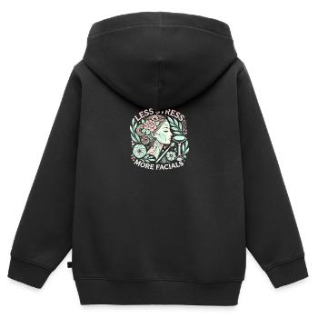 Weniger Stress mehr Gesichtsbehandlungen - Kinder Premium Organic Zip Hoodie - Schwarz - Hinten - AI Model Kid Male (0cm)