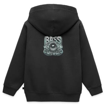 Bass Vergiss alle deine Höhen - Kinder Premium Organic Zip Hoodie - Schwarz - Hinten - AI Model Kid Male (0cm)