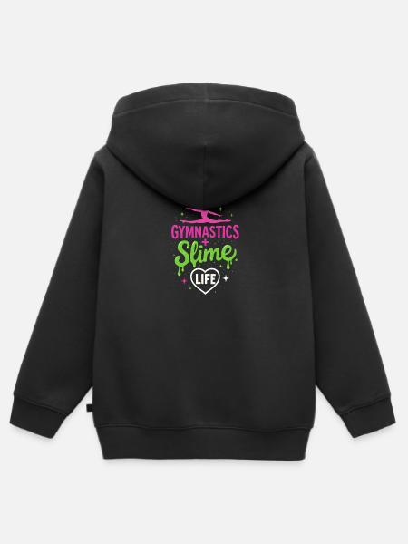 Gymnastik + Schleim = Leben - Kinder Premium Organic Zip Hoodie - Schwarz