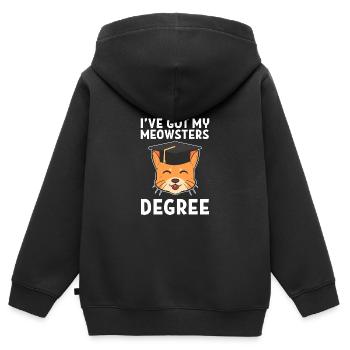 Master Studium Abschlussfeier - Kinder Premium Organic Zip Hoodie - Schwarz - Hinten - AI Model Kid Male (0cm)