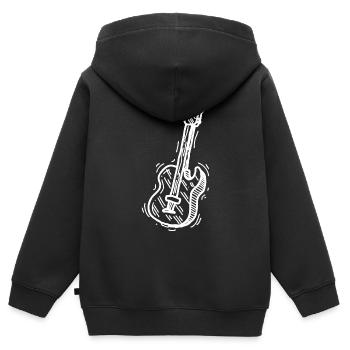 Gitarrist Gitarrist Musiker Gitarre - Kinder Premium Organic Zip Hoodie - Schwarz - Hinten - AI Model Kid Male (0cm)