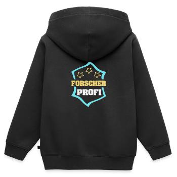 Beruf Forscher - Kinder Premium Organic Zip Hoodie - Schwarz - Hinten - AI Model Kid Male (0cm)