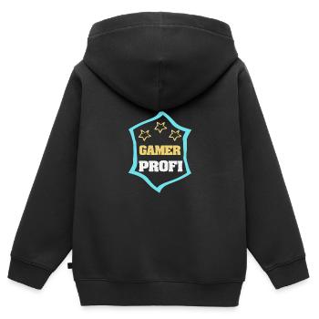 Profession Gamer - Kids Premium Organic Zip-up Hoodie - black - Back - AI Model Kid Male (0cm)