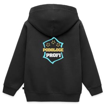 Profession: Podiatrist - Kids Premium Organic Zip-up Hoodie - black - Back - AI Model Kid Male (0cm)
