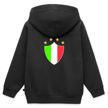 Italia fun - Kinder Premium Organic Zip Hoodie - Schwarz - Hinten - AI Model Kid Male (0cm)