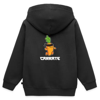 Aser Karaté Maître Poison - Sweat Premium à capuche zippé enfant bio - noir - Dos - AI Model Kid Male (0cm)