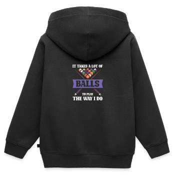 Eat Sleep Billiard Repeat Pool Snooker Lovers - Kids Premium Organic Zip-up Hoodie - black - Back - AI Model Kid Male (0cm)