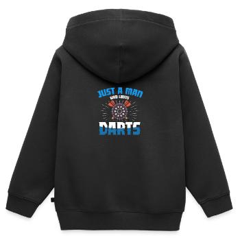 Just a man who loves billiards pool snooker liebh - Kids Premium Organic Zip-up Hoodie - black - Back - AI Model Kid Male (0cm)