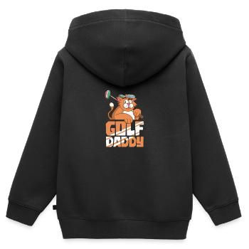Funny Golf Golfer Sport Spaß Liebhaber - Kinder Premium Organic Zip Hoodie - Schwarz - Hinten - AI Model Kid Male (0cm)
