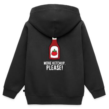 Ketchup - More Ketchup, please! - Kinder Premium Organic Zip Hoodie - Schwarz - Hinten - AI Model Kid Male (0cm)
