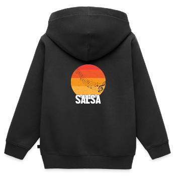 Salsa Dancer Dancer - Kids Premium Organic Zip-up Hoodie - black - Back - AI Model Kid Male (0cm)