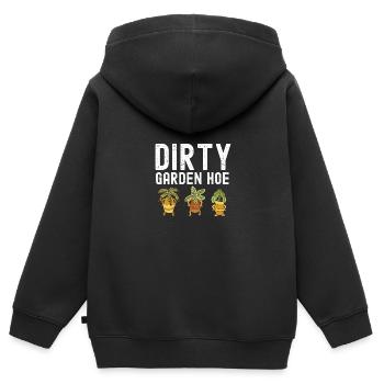 Pflanzen - Kinder Premium Organic Zip Hoodie - Schwarz - Hinten - AI Model Kid Male (0cm)