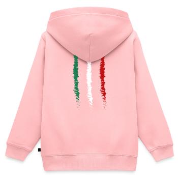 Italian Strips - Kids Premium Organic Zip-up Hoodie - rose - Back - AI Model Kid Female (0cm)