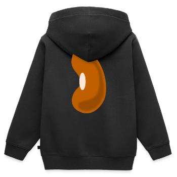 haricots légume légumes de haricots de vegetables9 - Sweat Premium à capuche zippé enfant bio - noir - Dos - AI Model Kid Male (0cm)
