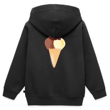 eis eiscreme restaurant ice cream sundae32 - Kinder Premium Organic Zip Hoodie - Schwarz - Hinten - AI Model Kid Male (0cm)
