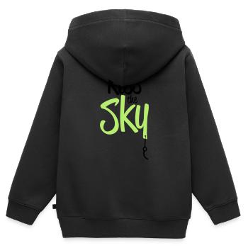 Kiss the Sky - Sweat Premium à capuche zippé enfant bio - noir - Dos - AI Model Kid Male (0cm)