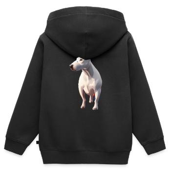 Bull terrier - Kids Premium Organic Zip-up Hoodie - black - Back - AI Model Kid Male (0cm)