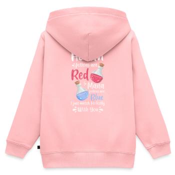 Potion Heilpraktiker Natürlich - Kinder Premium Organic Zip Hoodie - Rosa - Hinten - AI Model Kid Female (0cm)