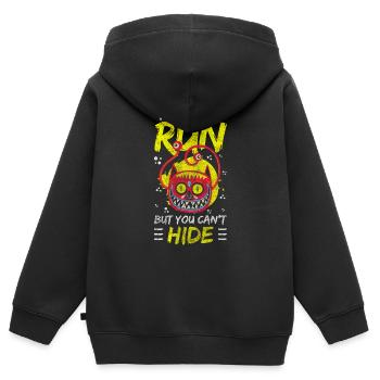 Horror Schreck Figur Verkleidung - Kinder Premium Organic Zip Hoodie - Schwarz - Hinten - AI Model Kid Male (0cm)