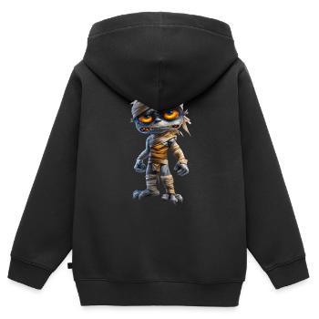 Angry Mummy #lovely toons - Kinder Premium Organic Zip Hoodie - Schwarz - Hinten - AI Model Kid Male (0cm)