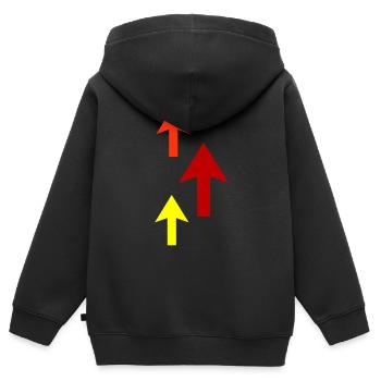 pfeile - Kinder Premium Organic Zip Hoodie - Schwarz - Hinten - AI Model Kid Male (0cm)