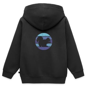 Eichhörnchen - Kinder Premium Organic Zip Hoodie - Schwarz - Hinten - AI Model Kid Male (0cm)