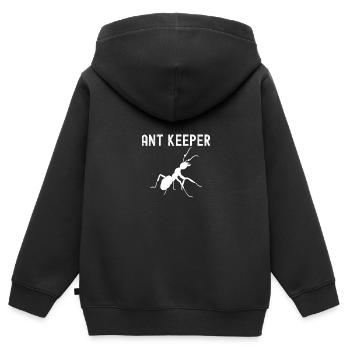 Fourmi - Sweat Premium à capuche zippé enfant bio - noir - Dos - AI Model Kid Male (0cm)