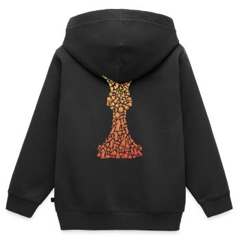 Chess Pieces Board Game Symbols Chess - Kids Premium Organic Zip-up Hoodie - black - Back - AI Model Kid Male (0cm)