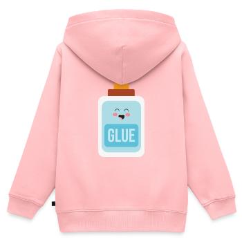 glue - Kids Premium Organic Zip-up Hoodie - rose - Back - AI Model Kid Female (0cm)