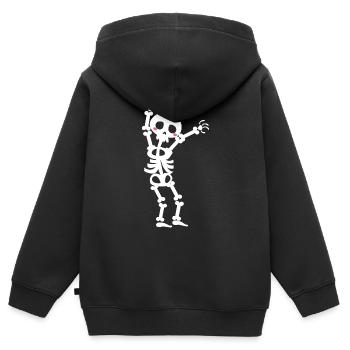 skeleton - Kids Premium Organic Zip-up Hoodie - black - Back - AI Model Kid Male (0cm)