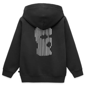 MASQUE - Sweat Premium à capuche zippé enfant bio - noir - Dos - AI Model Kid Male (0cm)
