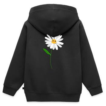 Flower priest's collar - Kids Premium Organic Zip-up Hoodie - black - Back - AI Model Kid Male (0cm)