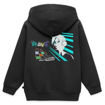 rave - Sweat Premium à capuche zippé enfant bio - noir - Dos - AI Model Kid Male (0cm)