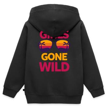 Junggesellenabschied - Kinder Premium Organic Zip Hoodie - Schwarz - Hinten - AI Model Kid Male (0cm)