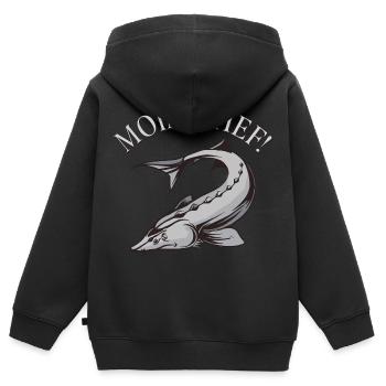 Esturgeon Moin Chef de l’élevage de parasites perturbateurs poissons parasites - Sweat Premium à capuche zippé enfant bio - noir - Dos - AI Model Kid Male (0cm)
