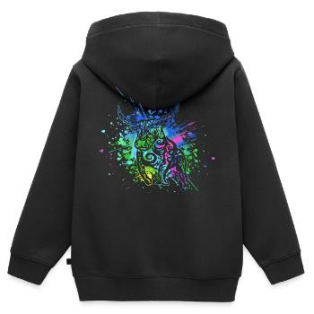 Taureau - Signe du zodiaque Taureau - Je suis Taureau - Taureau - Sweat Premium à capuche zippé enfant bio - noir - Dos - AI Model Kid Male (0cm)