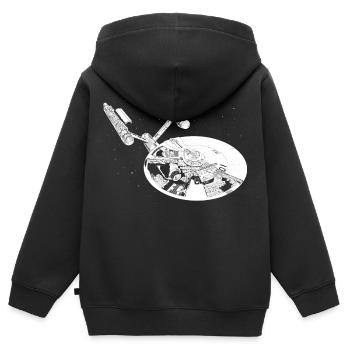Star Trek The Original Series USS Enterprise - Sweat Premium à capuche zippé enfant bio - noir - Dos - AI Model Kid Male (0cm)