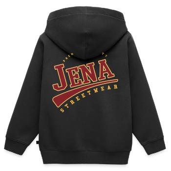Jena Allemagne College High School Style - Sweat Premium à capuche zippé enfant bio - noir - Dos - AI Model Kid Male (0cm)