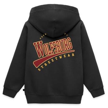 Wolfsburg Germany College High School Style - Kids Premium Organic Zip-up Hoodie - black - Back - AI Model Kid Male (0cm)