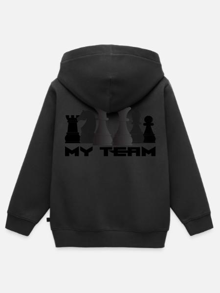 Schach - Kinder Premium Organic Zip Hoodie - Schwarz