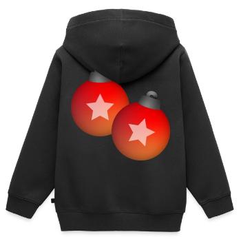 Weihnachten Kugeln Schmuck Winter Geschenk - Kinder Premium Organic Zip Hoodie - Schwarz - Hinten - AI Model Kid Male (0cm)