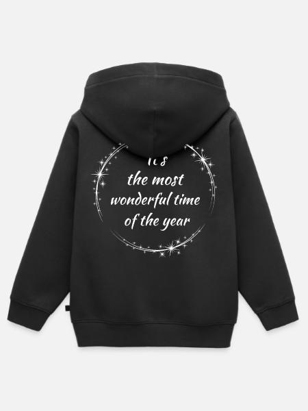 Wunderbarstes Zeitornament - Kinder Premium Organic Zip Hoodie - Schwarz
