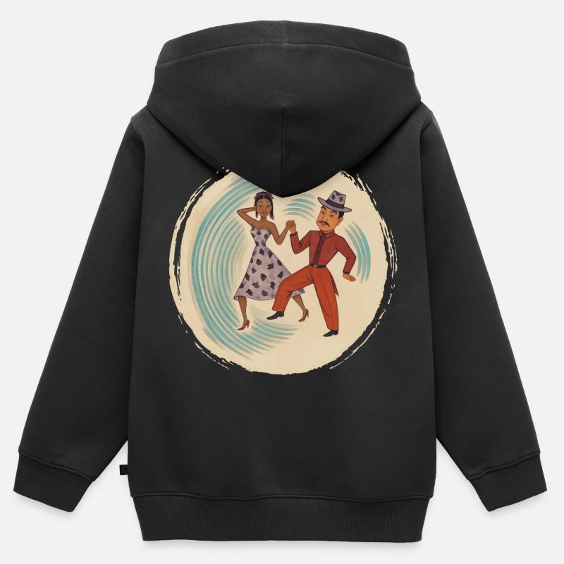 DANCER LOVERS #2 - nice people - Sweat Premium à capuche zippé enfant bio - noir